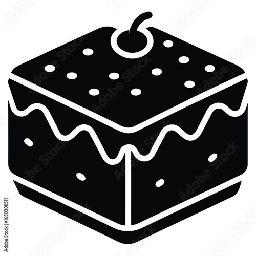 fruitcake vector icon