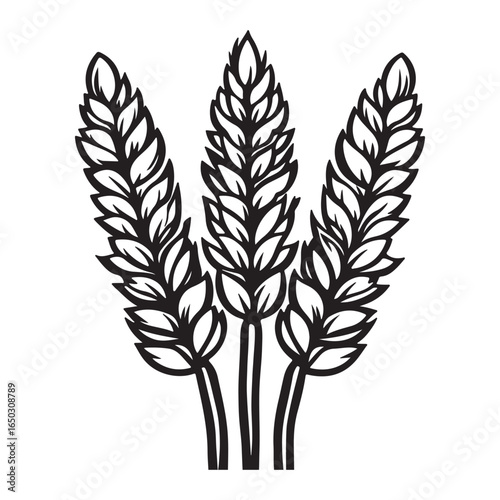 Wheat grain icon Vector in flat style.