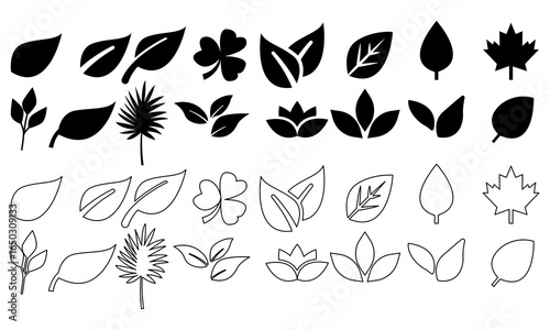 Various Leaf Plant Icons