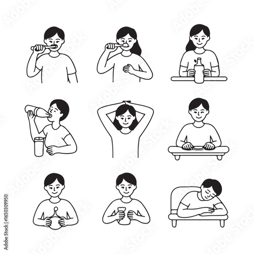 Various Activities of a Man and Woman