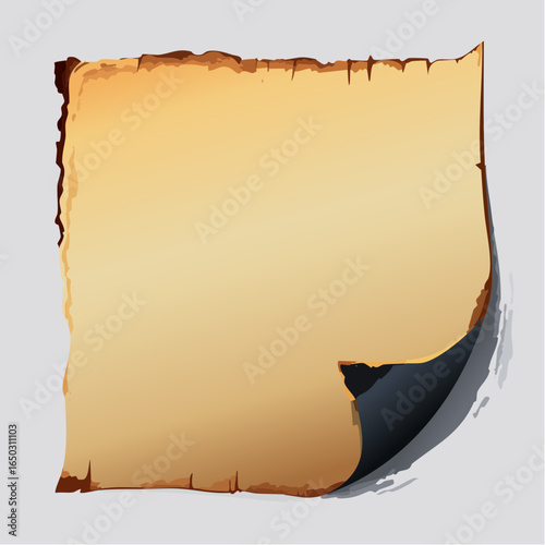 Burnt and tattered paper for authentic aged effects in vintage-inspired designs