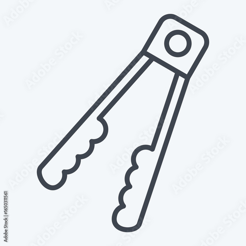 Icon Tongs. related to Kitchen Utensils symbol. line style. design editable
