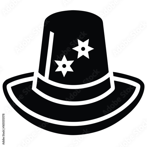 independence day hat vector icon