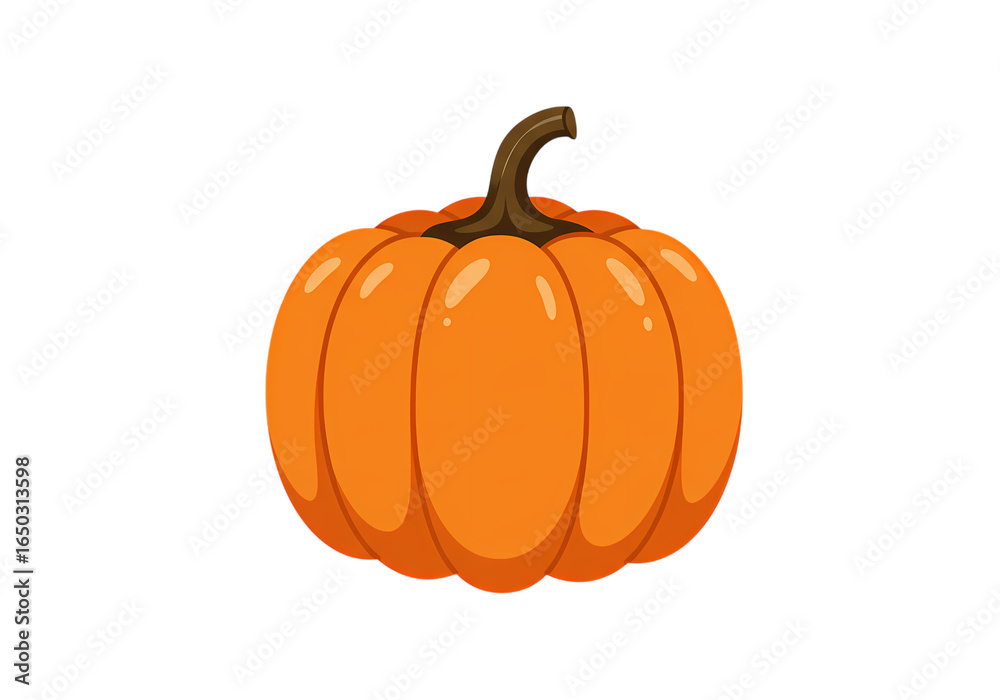 Obraz premium Vibrant Orange Pumpkin Autumn Harvest Illustration Fall Season Vegetable Thanksgiving Decor Halloween Element Pixel Art Design on transparent background