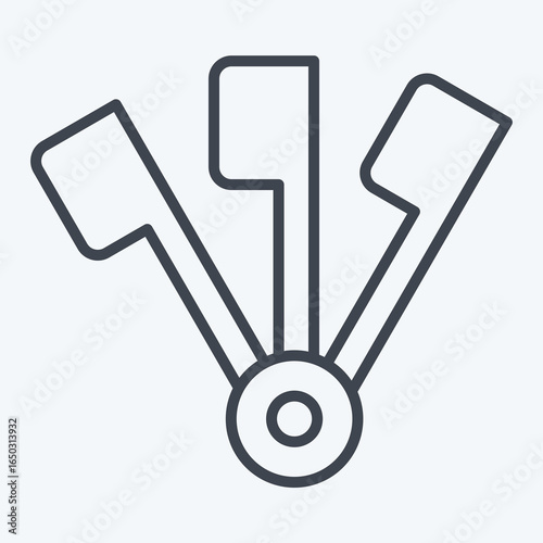 Icon Measuring Spoons. related to Kitchen Utensils symbol. line style. design editable