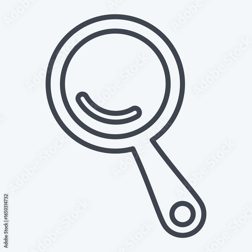 Icon Pan. related to Kitchen Utensils symbol. line style. design editable