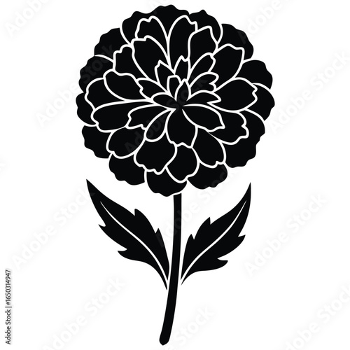 marigold flower vector icon