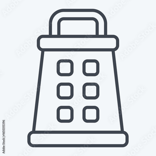 Icon Grater. related to Kitchen Utensils symbol. line style. design editable