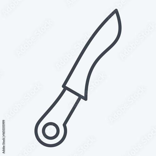 Icon Knife. related to Kitchen Utensils symbol. line style. design editable