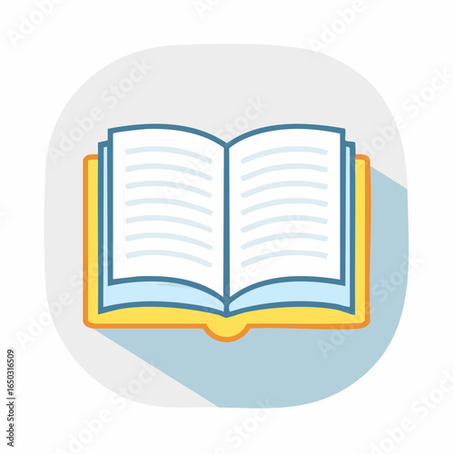 Open Book Vector Icon