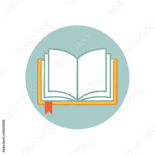 Open Book Vector Icon