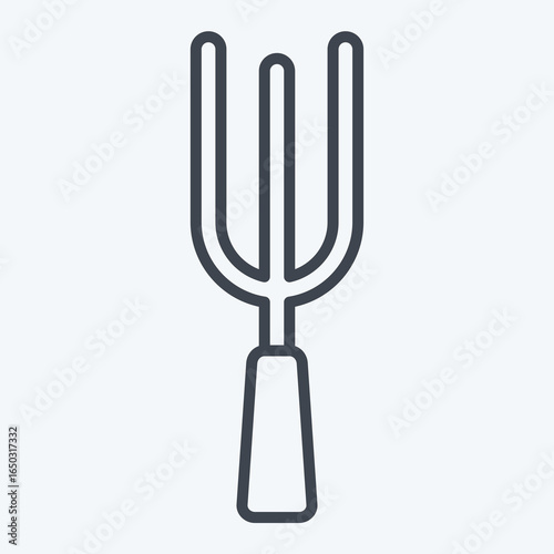 Icon Fork. related to Kitchen Utensils symbol. line style. design editable