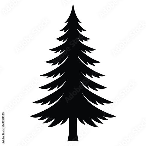 norway spruce tree vector icon