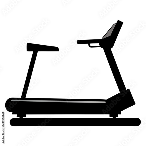 Silhouette vector illustration of treadmill for exercise