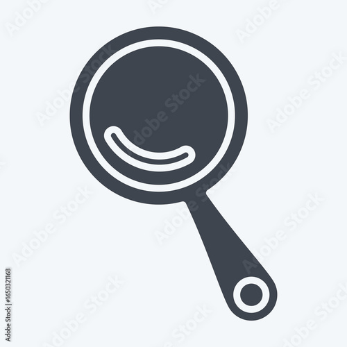 Icon Pan. related to Kitchen Utensils symbol. glyph style. design editable