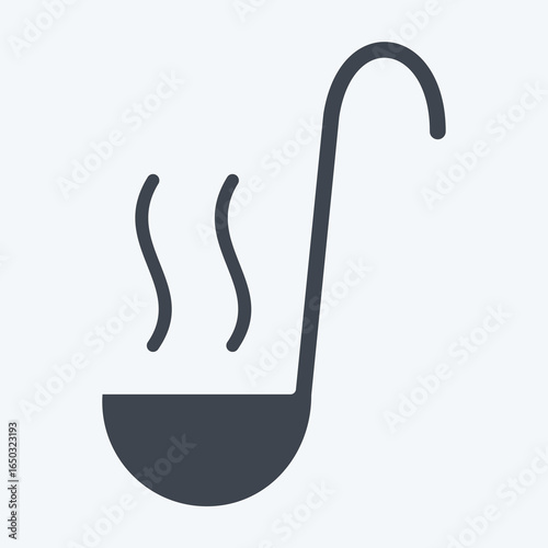 Icon Ladle. related to Kitchen Utensils symbol. glyph style. design editable