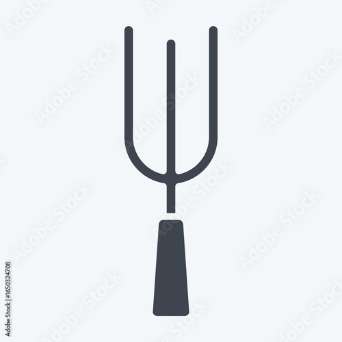 Icon Fork. related to Kitchen Utensils symbol. glyph style. design editable