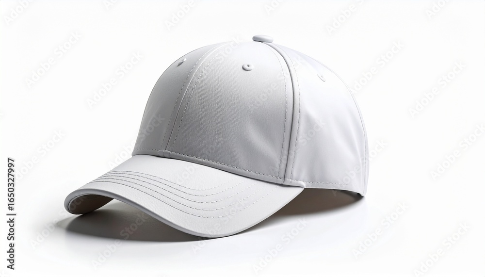 Fototapeta premium Minimalist Clean White Baseball Cap Sportswear Headwear Mockup Isolated