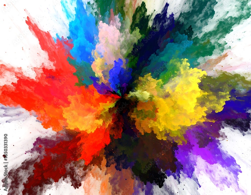 Fototapeta premium Colorful powder explosion (1)