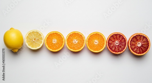 Wallpaper Mural 爽やか柑橘類並んだ鮮やか色彩 明るい背景 食欲そそる. AI Generated Torontodigital.ca