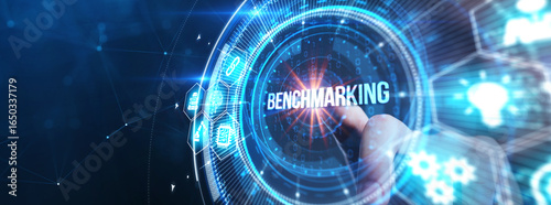 Tableau sur toile Business concept of benchmark. Benchmarking.