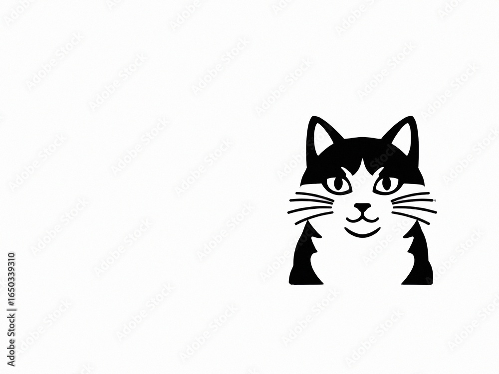 Obraz premium black and white cat