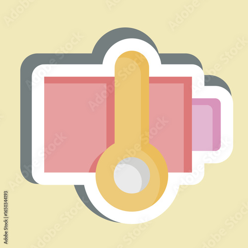 Sticker Battery Heat. related to Charging symbol. design editable