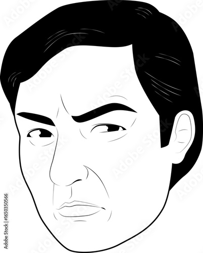 怪訝な表情のおじさん