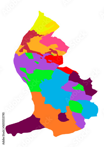Liechtenstein Map Color  Edition – Detailed Country Vector for Geography, Education, and Modern Decor