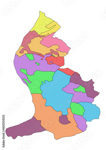 Liechtenstein Map Shaded Edition – 3D Style Vector Design for Modern Wall Art, Posters, and Tourism Projects