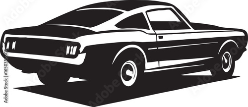 Mustang Car Silhouette – Classic Muscle Car Vector Logo