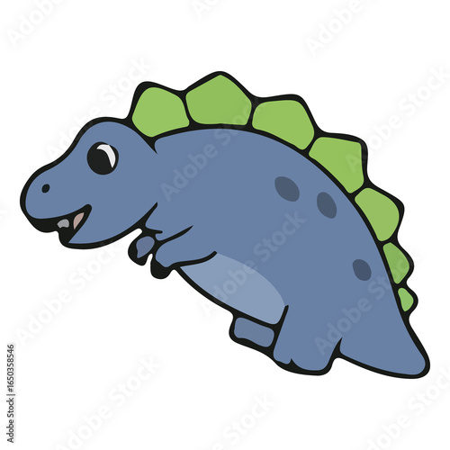 Cute and Adorable Cartoon Dinosaur Icon and Sticker, Cute dinosaur design, Prehistoric dinosaur