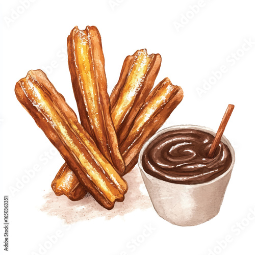 a cute crispy churros dusted with cinnamon sugar