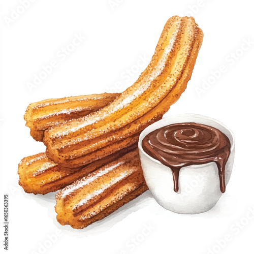 a cute crispy churros dusted with cinnamon sugar