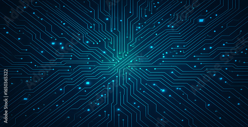 Abstract futuristic circuit board background with glowing blue technology lines,CPU with Light Glowing Neon Frame on Circuit Board,Digital Tech Bg,Artificial Intelligence Concept,AI quantum,Ai