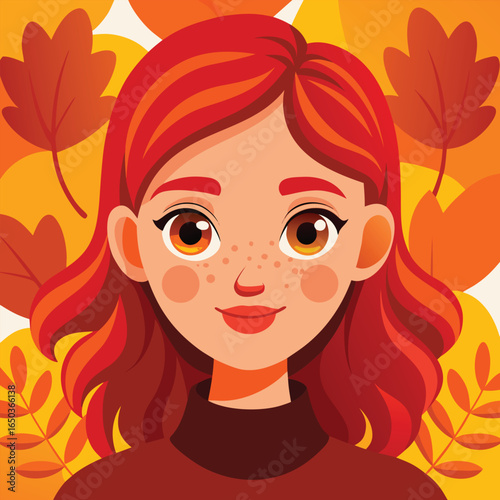 National Redhead Day Celebration – Beautiful Red Hair Woman Portrait