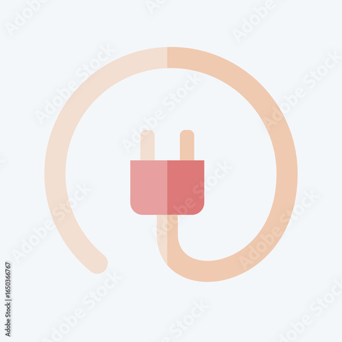Icon Plug. related to Charging symbol. flat style. design editable