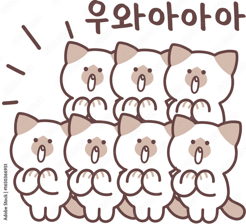 Fototapeta premium 고양이 이모티콘