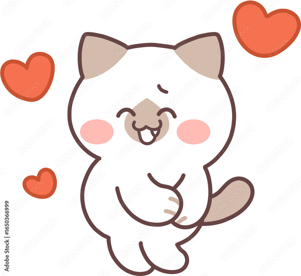 Fototapeta premium 고양이 이모티콘