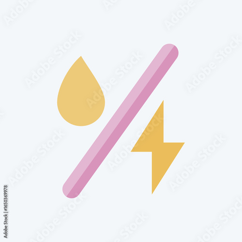 Icon Hydro. related to Charging symbol. flat style. design editable