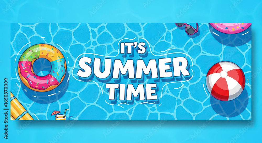 Fototapeta premium It's Summer Time Fun at the Pool