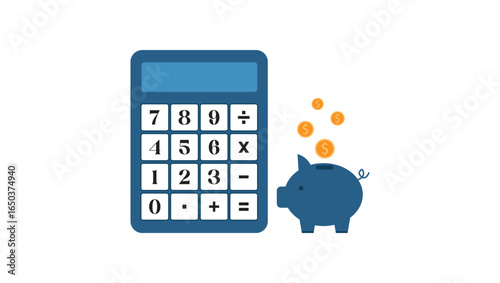 Expense and Budget Planning with Calculator Icon