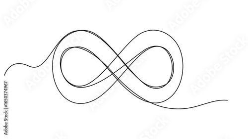 animation continuous drawing of infinity with one line, Infinity sign mark one line art animation, Self draws animation infinity sign one line. Infinity eternity symbol in variations pro design style.