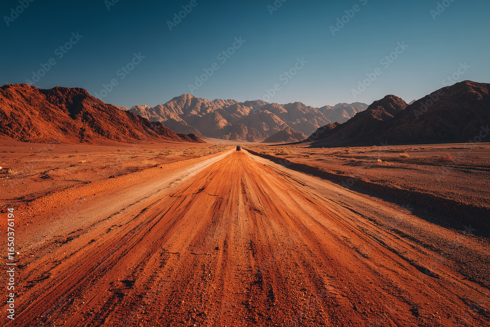 Fototapeta premium road to the desert. Generative AI