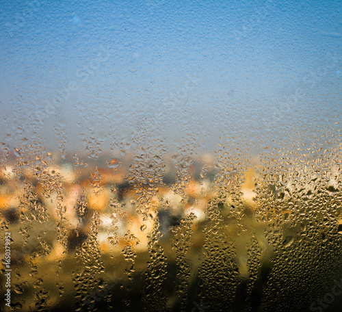Wallpaper Mural Misty Morning View Through a Condensation-Covered Window Torontodigital.ca