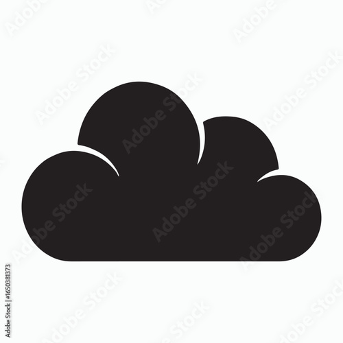 Modern Cloud Outline Icon for Web and Digital Graphics