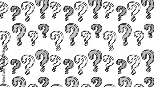 Seamless background illustration with question marks.