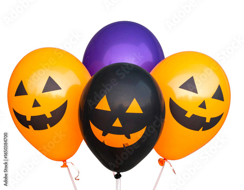 party balloons on white background