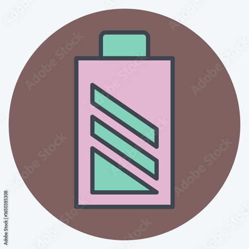 Icon Battery Out. related to Charging symbol. color mate style. design editable