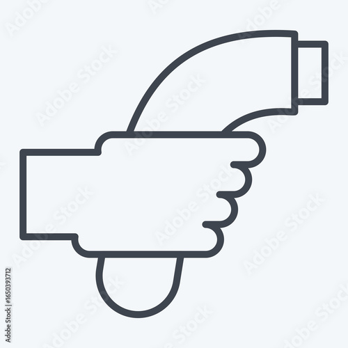 Icon Ev Charging. related to Charging symbol. line style. design editable